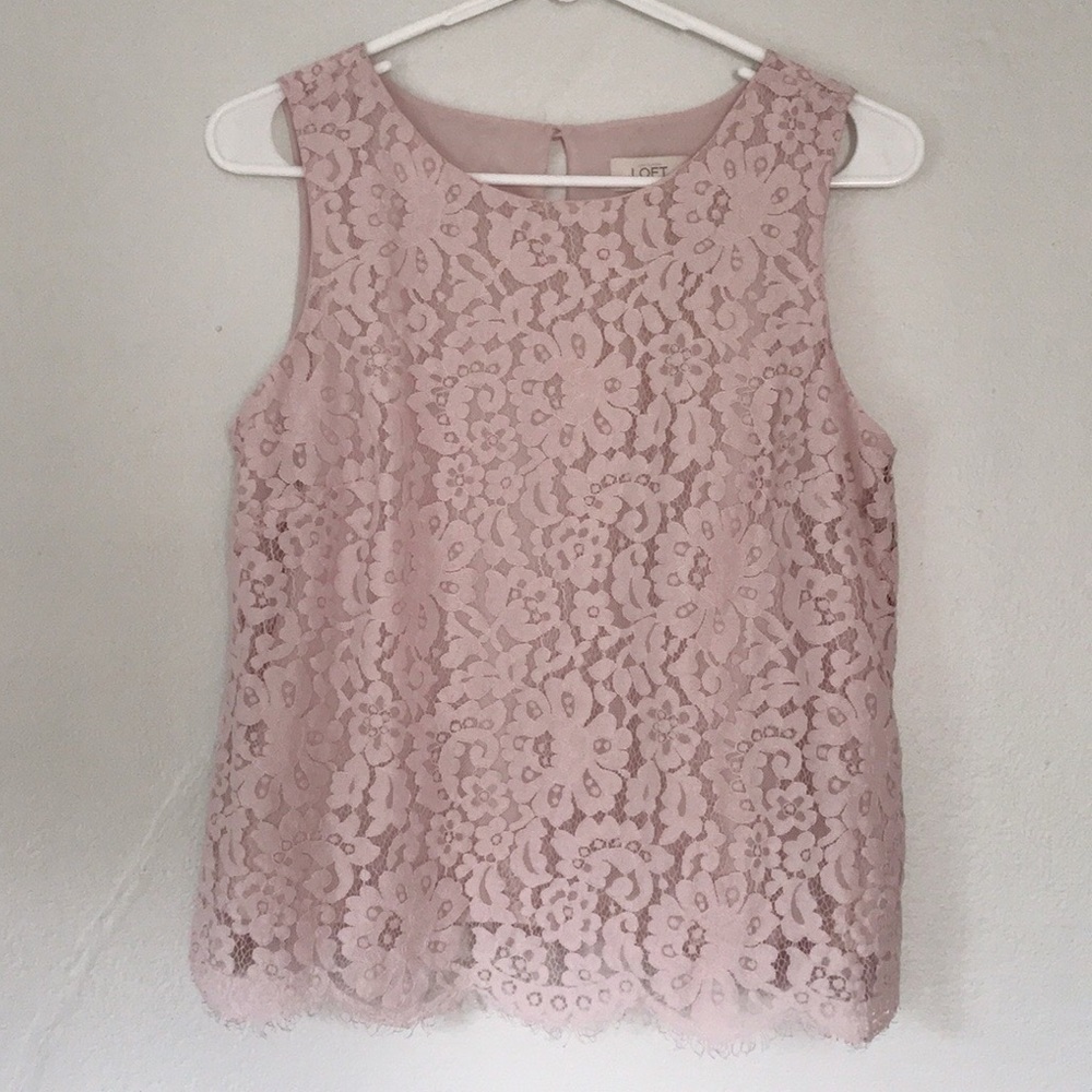 Loft🌸Sleeveless Lace Top